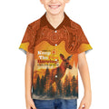 Australian Kangaroo Forests NAIDOC 2024 Kid Hawaiian Shirt Aboriginal Art Style