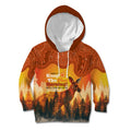 Australian Kangaroo Forests NAIDOC 2024 Kid Hoodie Aboriginal Art Style