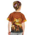 Australian Kangaroo Forests NAIDOC 2024 Kid T Shirt Aboriginal Art Style