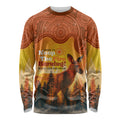 Australian Kangaroo Forests NAIDOC 2024 Long Sleeve Shirt Aboriginal Art Style