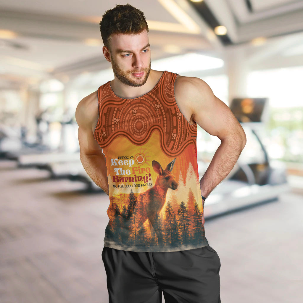 Australian Kangaroo Forests NAIDOC 2024 Men Tank Top Aboriginal Art Style