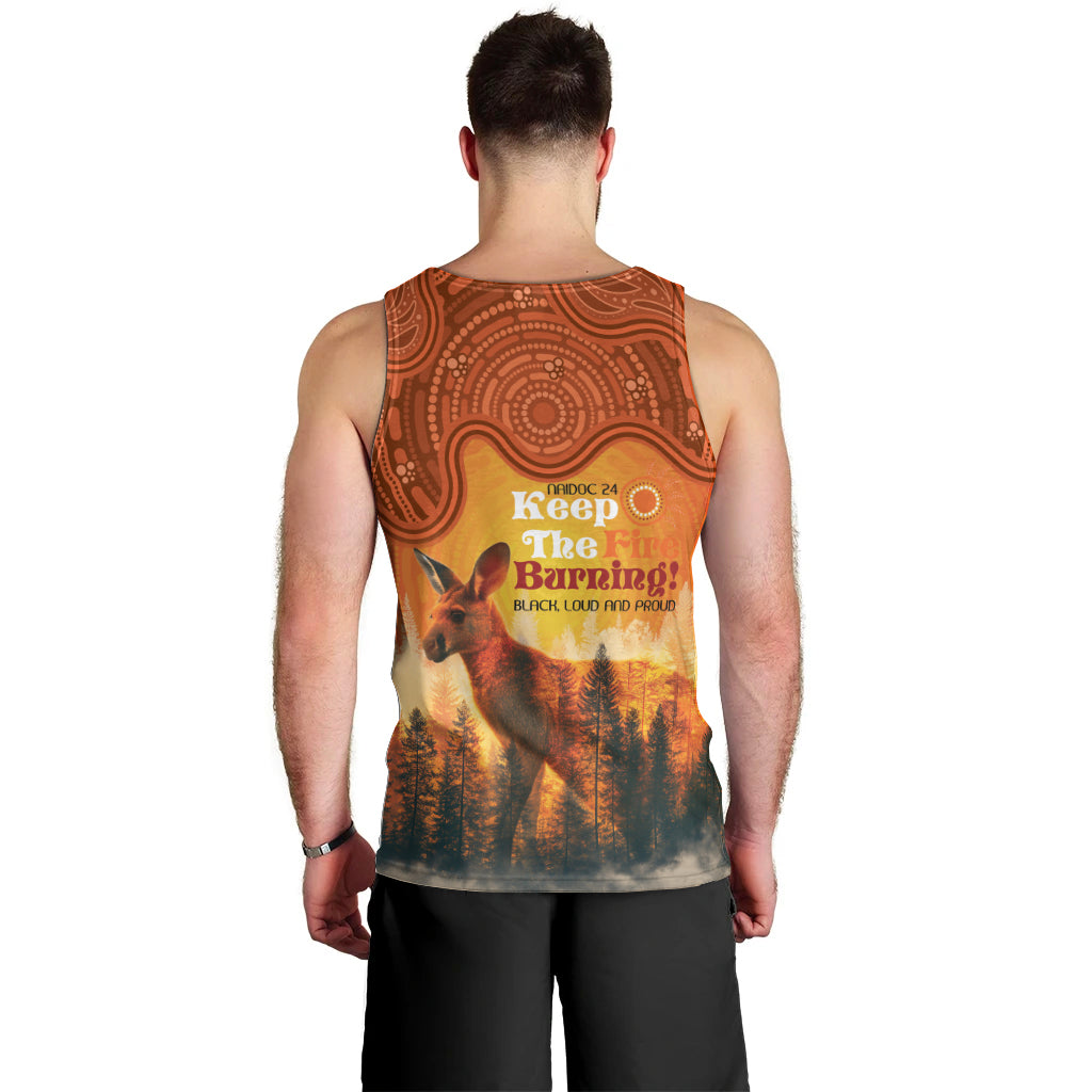 Australian Kangaroo Forests NAIDOC 2024 Men Tank Top Aboriginal Art Style