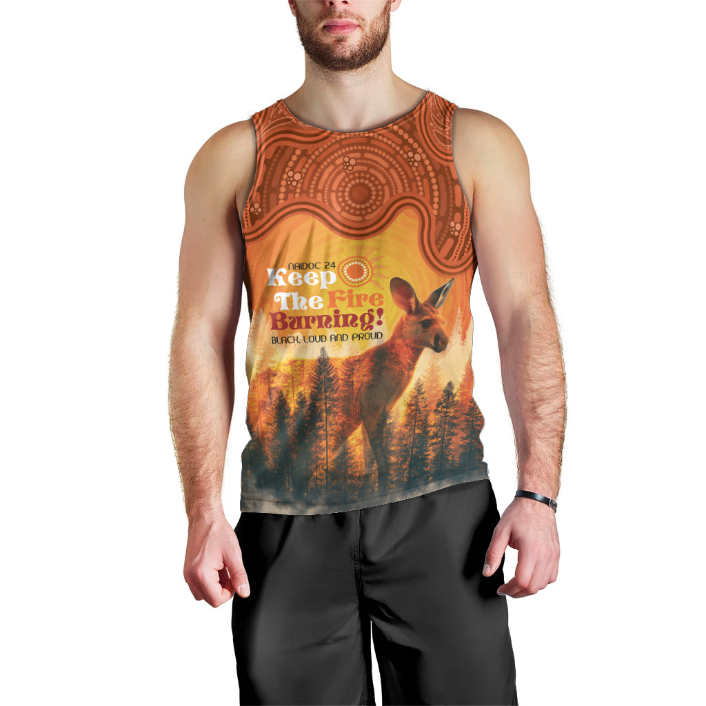 Australian Kangaroo Forests NAIDOC 2024 Men Tank Top Aboriginal Art Style