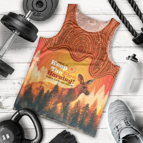 Australian Kangaroo Forests NAIDOC 2024 Men Tank Top Aboriginal Art Style