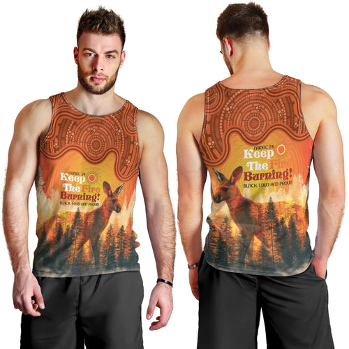 Australian Kangaroo Forests NAIDOC 2024 Men Tank Top Aboriginal Art Style