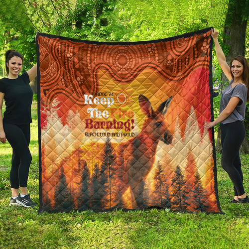 Australian Kangaroo Forests NAIDOC 2024 Quilt Aboriginal Art Style