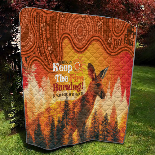 Australian Kangaroo Forests NAIDOC 2024 Quilt Aboriginal Art Style