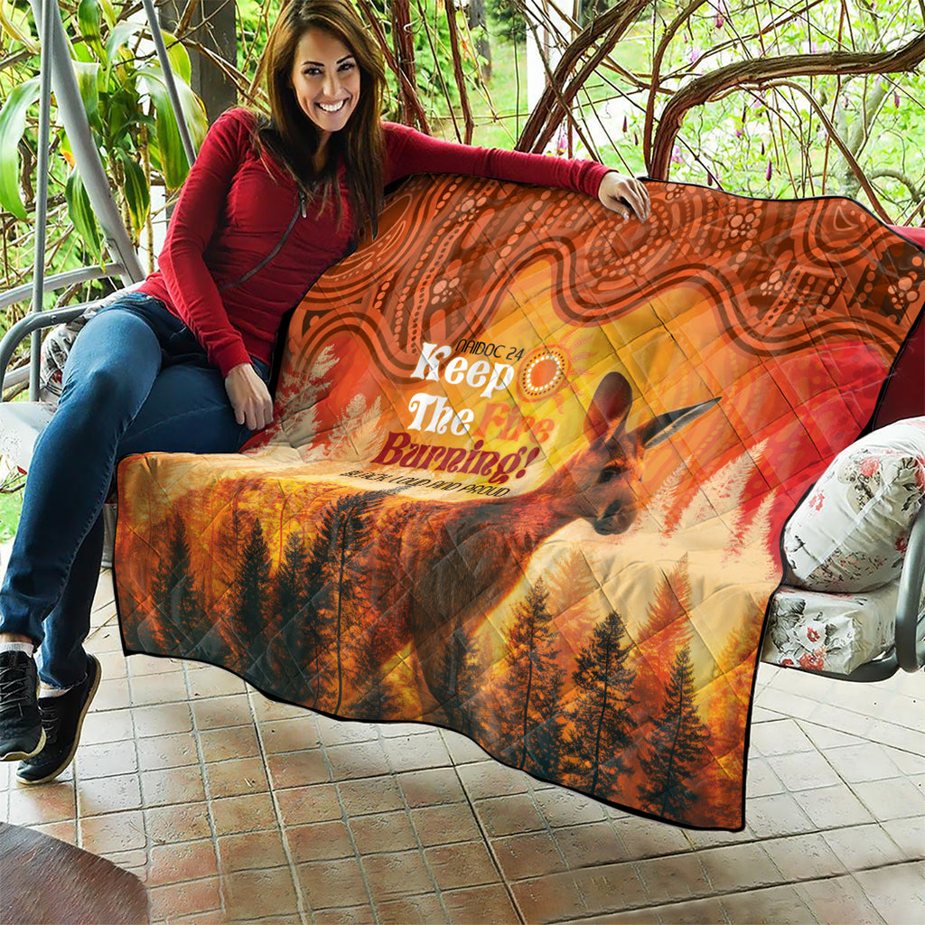 Australian Kangaroo Forests NAIDOC 2024 Quilt Aboriginal Art Style