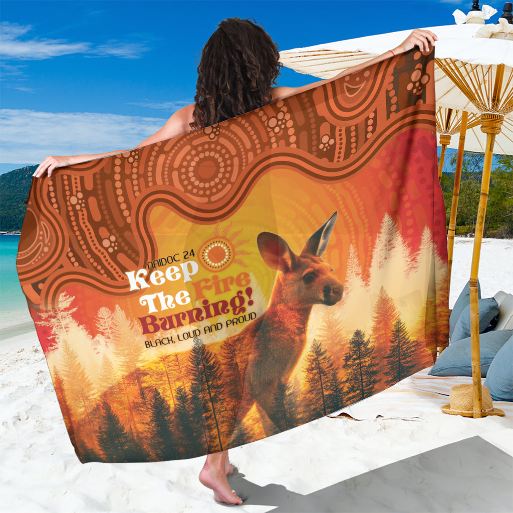 Australian Kangaroo Forests NAIDOC 2024 Sarong Aboriginal Art Style