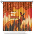 Australian Kangaroo Forests NAIDOC 2024 Shower Curtain Aboriginal Art Style