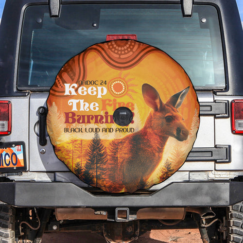 Australian Kangaroo Forests NAIDOC 2024 Spare Tire Cover Aboriginal Art Style