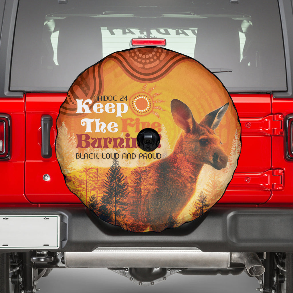 Australian Kangaroo Forests NAIDOC 2024 Spare Tire Cover Aboriginal Art Style