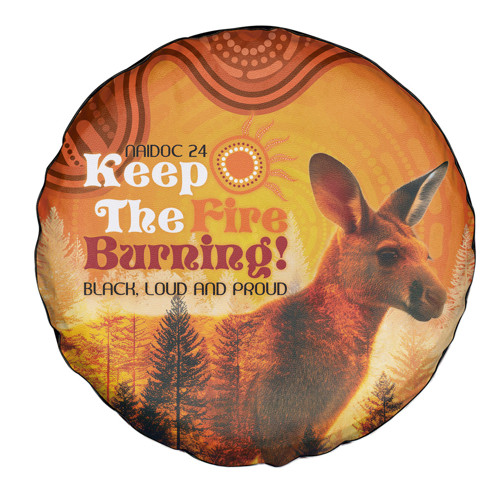 Australian Kangaroo Forests NAIDOC 2024 Spare Tire Cover Aboriginal Art Style