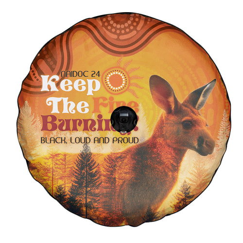 Australian Kangaroo Forests NAIDOC 2024 Spare Tire Cover Aboriginal Art Style