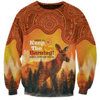 Australian Kangaroo Forests NAIDOC 2024 Sweatshirt Aboriginal Art Style