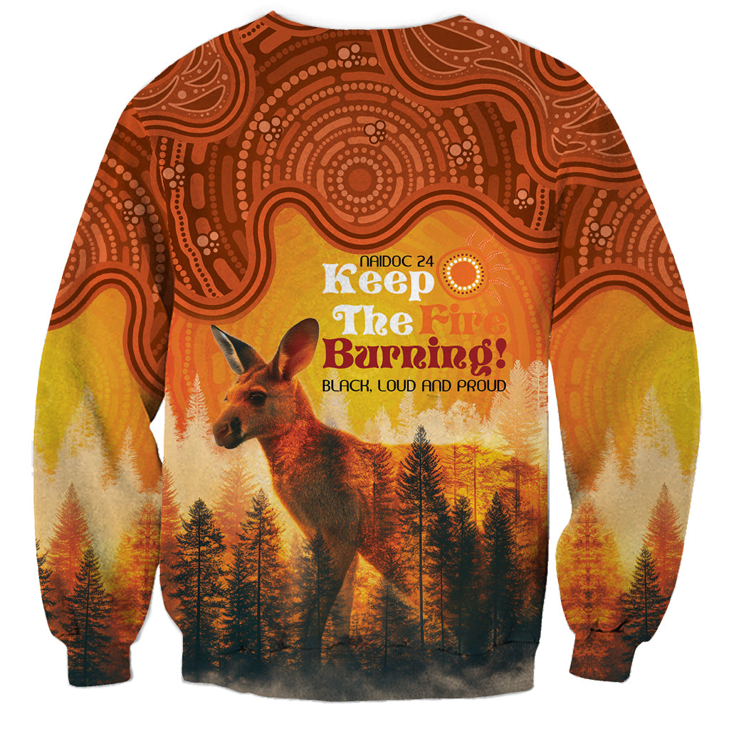 Australian Kangaroo Forests NAIDOC 2024 Sweatshirt Aboriginal Art Style