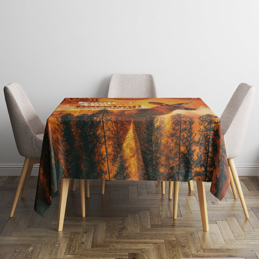 Australian Kangaroo Forests NAIDOC 2024 Tablecloth Aboriginal Art Style