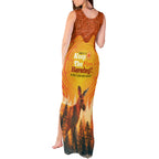 Australian Kangaroo Forests NAIDOC 2024 Tank Maxi Dress Aboriginal Art Style