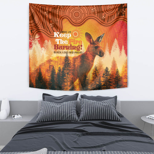 Australian Kangaroo Forests NAIDOC 2024 Tapestry Aboriginal Art Style