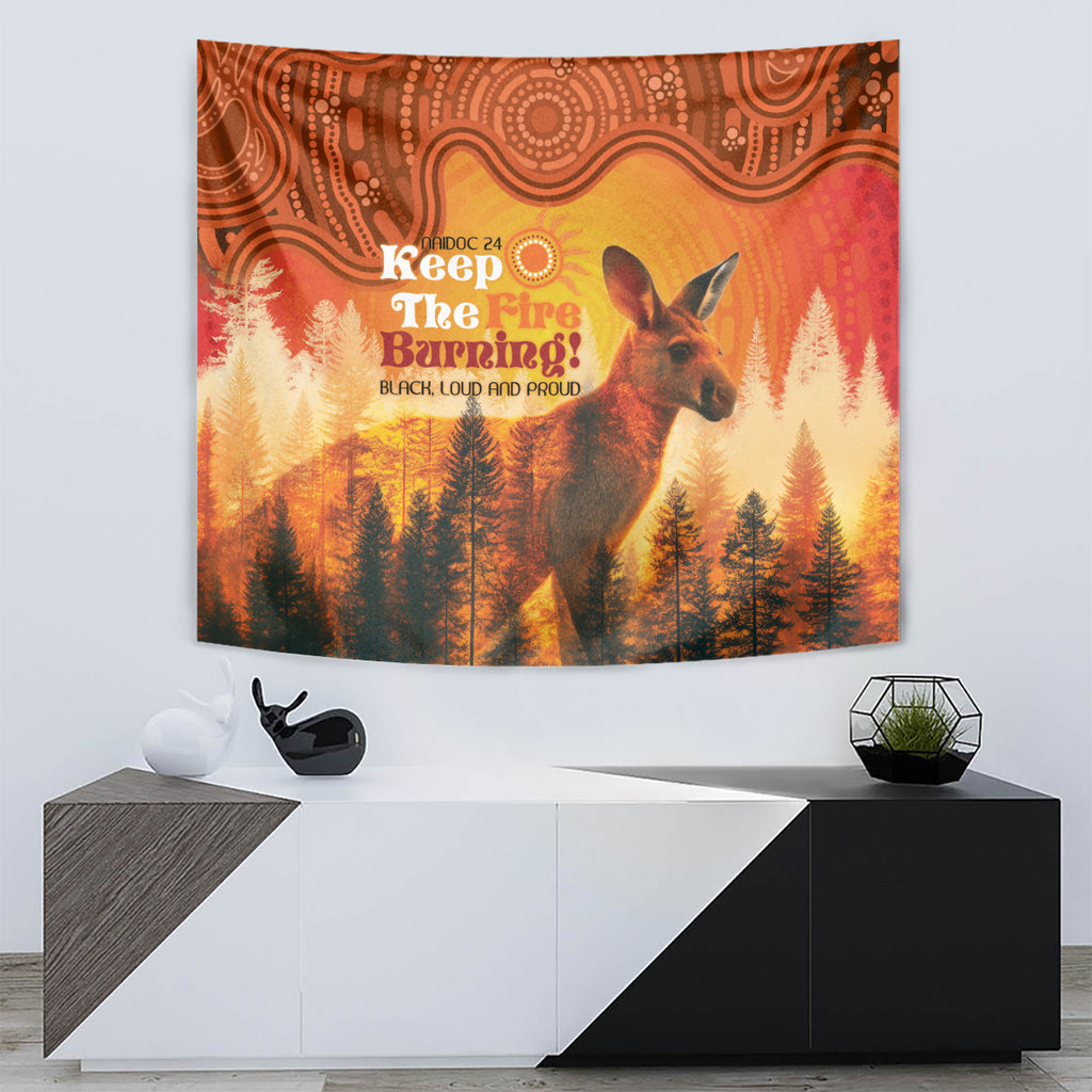 Australian Kangaroo Forests NAIDOC 2024 Tapestry Aboriginal Art Style