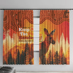 Australian Kangaroo Forests NAIDOC 2024 Window Curtain Aboriginal Art Style