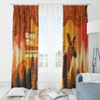 Australian Kangaroo Forests NAIDOC 2024 Window Curtain Aboriginal Art Style
