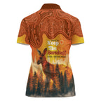 Australian Kangaroo Forests NAIDOC 2024 Women Polo Shirt Aboriginal Art Style
