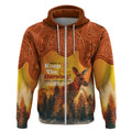 Australian Kangaroo Forests NAIDOC 2024 Zip Hoodie Aboriginal Art Style