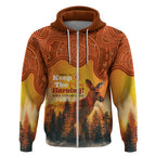 Australian Kangaroo Forests NAIDOC 2024 Zip Hoodie Aboriginal Art Style