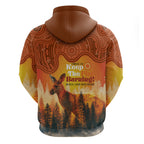 Australian Kangaroo Forests NAIDOC 2024 Zip Hoodie Aboriginal Art Style