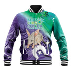 Vivid Bilby NAIDOC 2024 Baseball Jacket Macrotis Aboriginal Art Style