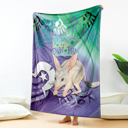 Vivid Bilby NAIDOC 2024 Blanket Macrotis Aboriginal Art Style
