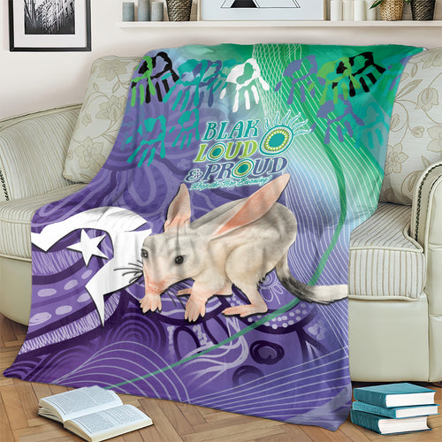 Vivid Bilby NAIDOC 2024 Blanket Macrotis Aboriginal Art Style