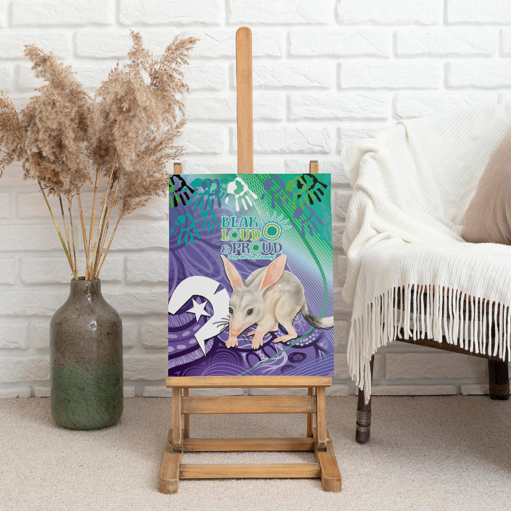 Vivid Bilby NAIDOC 2024 Canvas Wall Art Macrotis Aboriginal Art Style