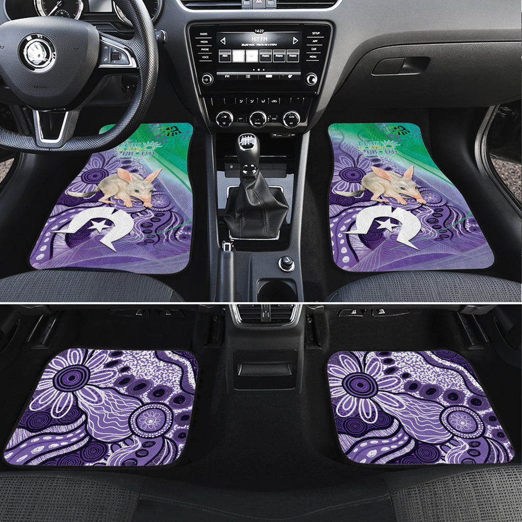Vivid Bilby NAIDOC 2024 Car Mats Macrotis Aboriginal Art Style