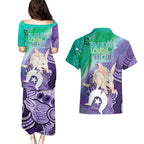 Vivid Bilby NAIDOC 2024 Couples Matching Puletasi and Hawaiian Shirt Macrotis Aboriginal Art Style