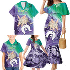 Vivid Bilby NAIDOC 2024 Family Matching Mermaid Dress and Hawaiian Shirt Macrotis Aboriginal Art Style