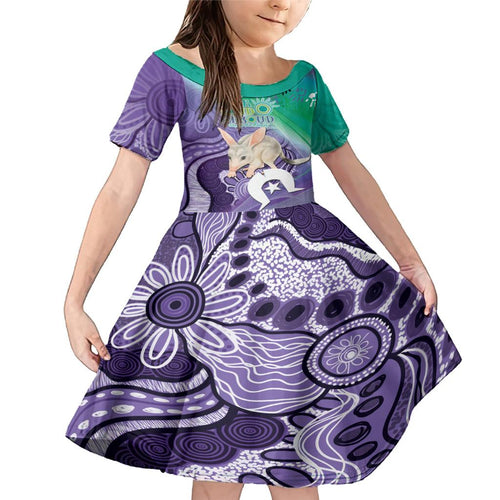 Vivid Bilby NAIDOC 2024 Family Matching Mermaid Dress and Hawaiian Shirt Macrotis Aboriginal Art Style