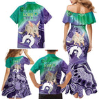 Vivid Bilby NAIDOC 2024 Family Matching Mermaid Dress and Hawaiian Shirt Macrotis Aboriginal Art Style