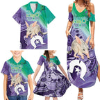 Vivid Bilby NAIDOC 2024 Family Matching Summer Maxi Dress and Hawaiian Shirt Macrotis Aboriginal Art Style