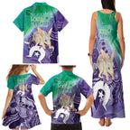 Vivid Bilby NAIDOC 2024 Family Matching Tank Maxi Dress and Hawaiian Shirt Macrotis Aboriginal Art Style