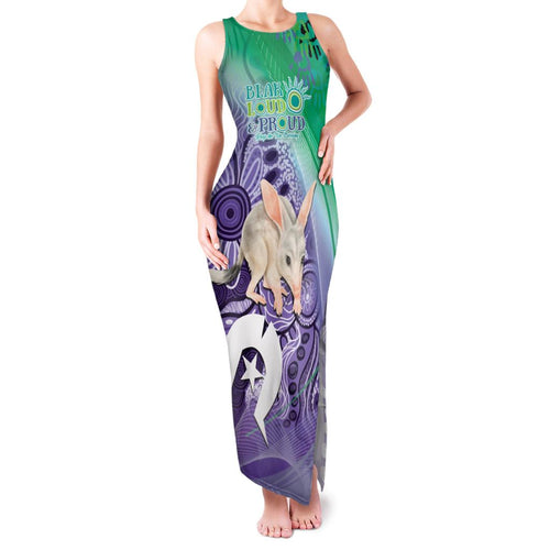 Vivid Bilby NAIDOC 2024 Family Matching Tank Maxi Dress and Hawaiian Shirt Macrotis Aboriginal Art Style