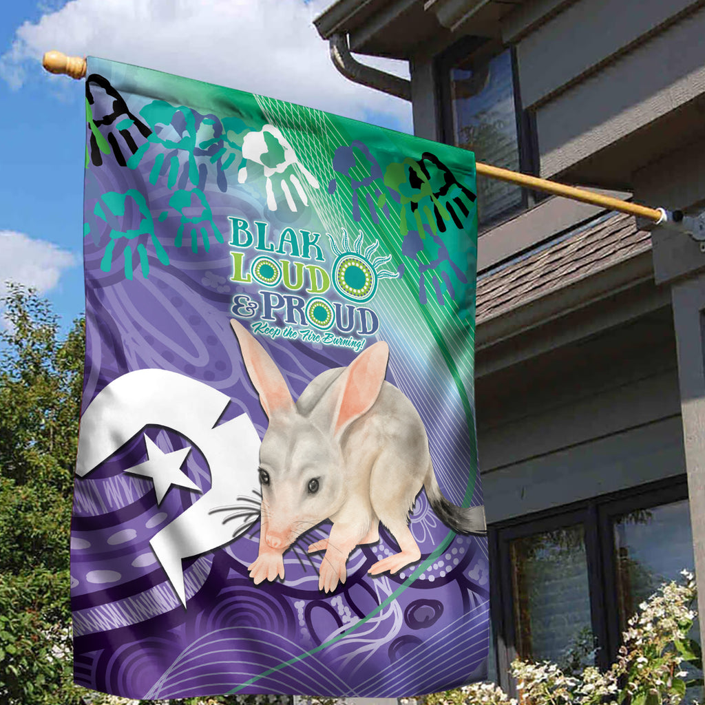 Vivid Bilby NAIDOC 2024 Garden Flag Macrotis Aboriginal Art Style