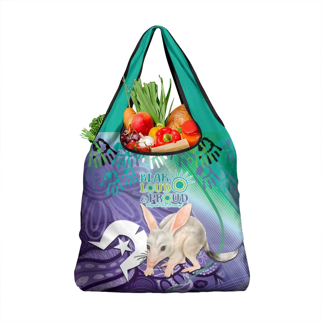 Vivid Bilby NAIDOC 2024 Grocery Bag Macrotis Aboriginal Art Style