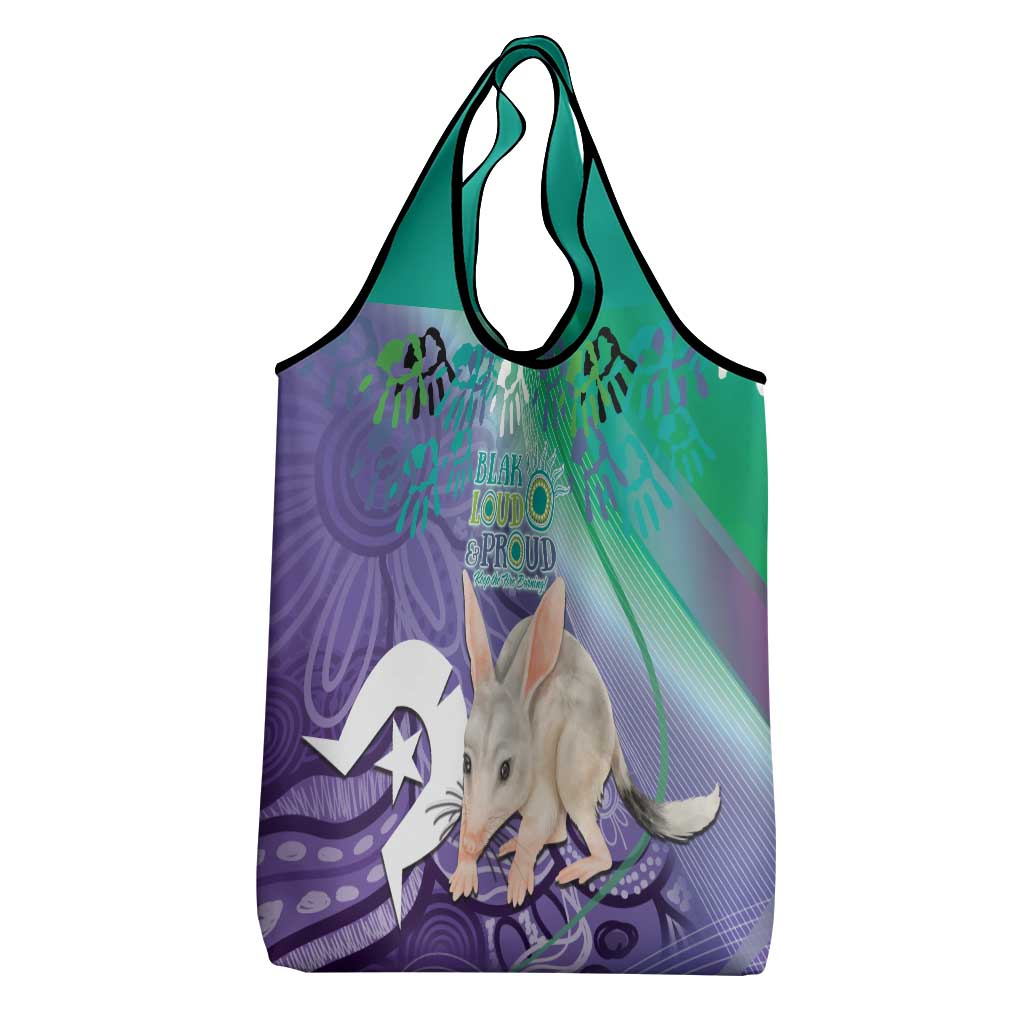 Vivid Bilby NAIDOC 2024 Grocery Bag Macrotis Aboriginal Art Style