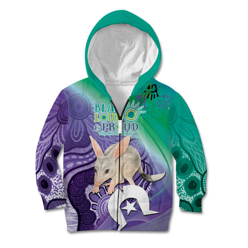 Vivid Bilby NAIDOC 2024 Kid Hoodie Macrotis Aboriginal Art Style