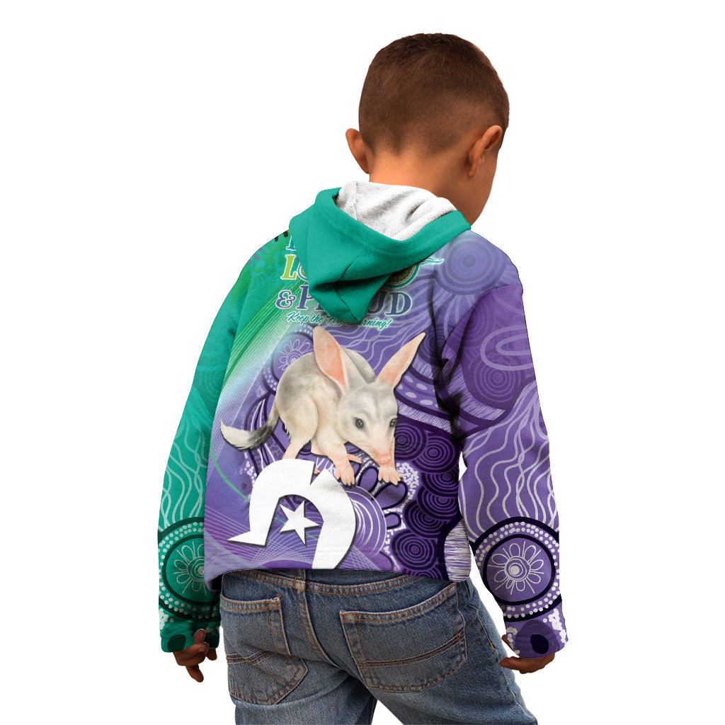 Vivid Bilby NAIDOC 2024 Kid Hoodie Macrotis Aboriginal Art Style
