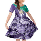 Vivid Bilby NAIDOC 2024 Kid Short Sleeve Dress Macrotis Aboriginal Art Style