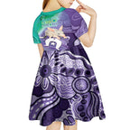 Vivid Bilby NAIDOC 2024 Kid Short Sleeve Dress Macrotis Aboriginal Art Style