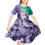 Vivid Bilby NAIDOC 2024 Kid Short Sleeve Dress Macrotis Aboriginal Art Style